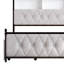 Dekker Velvet Upholstered Bed Frame with Storage Headboard, USB & USB-C Charging Ports, LED Lighting and 4 Underbed Drawers-2116491367
