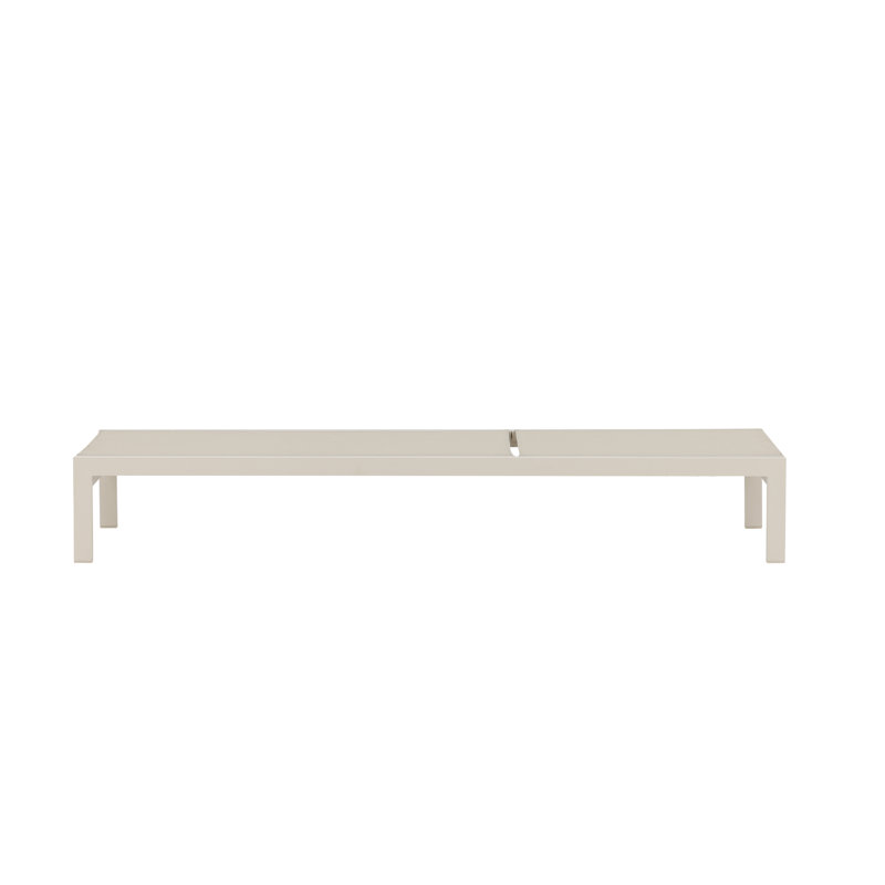Fen 195cm Long Reclining Single Sun Lounger, Beige