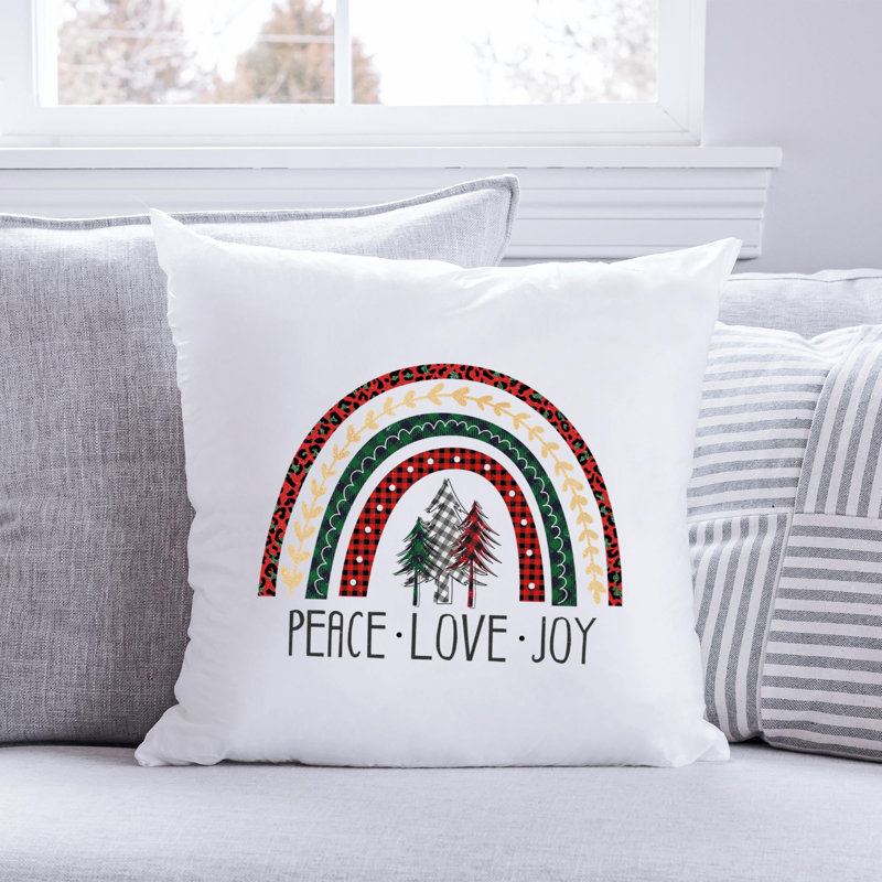 Christmas Rainbow7 Reversible Throw Pillow, 18" x 18"
