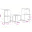 TV Cabinet 3 Pcs 107 X 35 X 37 Cm Engineered Wood-2076638050