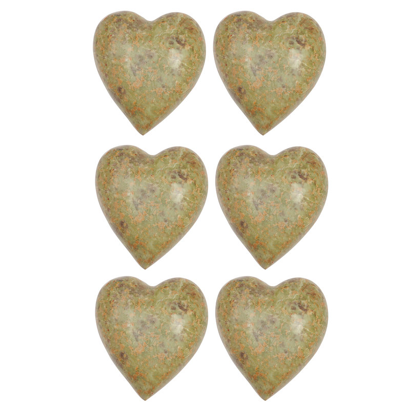 Soapstone Decorative Heart Figurines