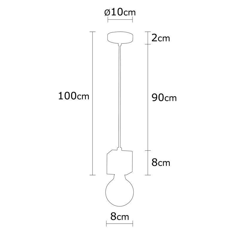 Luminaire suspendu à 1 lumière Hendrick, Rouge / Brun