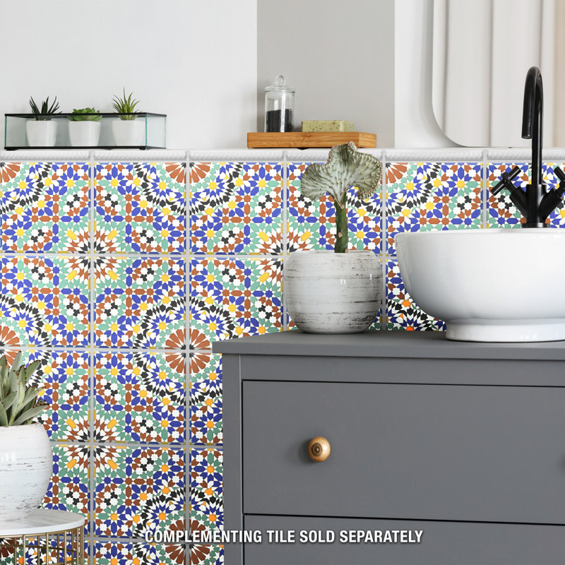 Sevillano Andalusia 8" x 8" Ceramic Patterned Field Tile