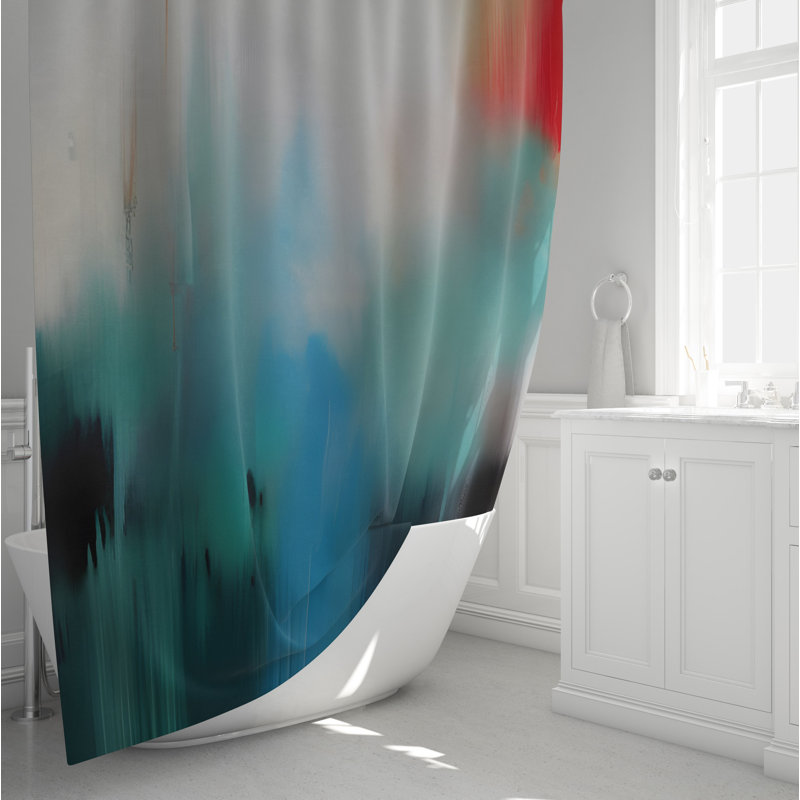 Rideau de douche abstrait Clydean, H 72 po x l 70 po