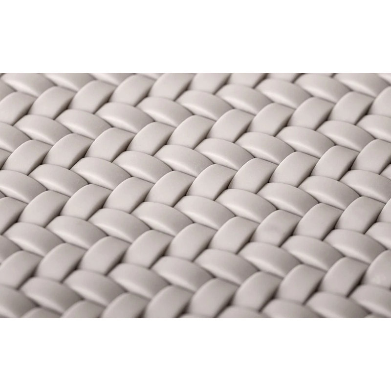 11.7" X 11.8" Glass Basketweave Mosaic Tile, Cream