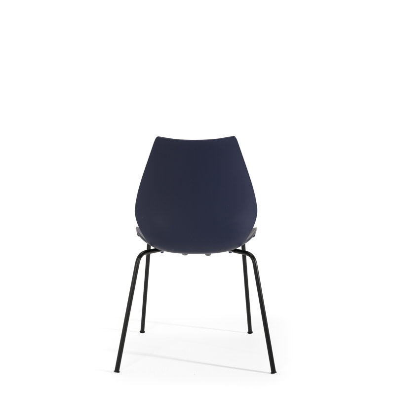 Maui Chair by Vico Magistretti, Chrome Steel, Light Blue