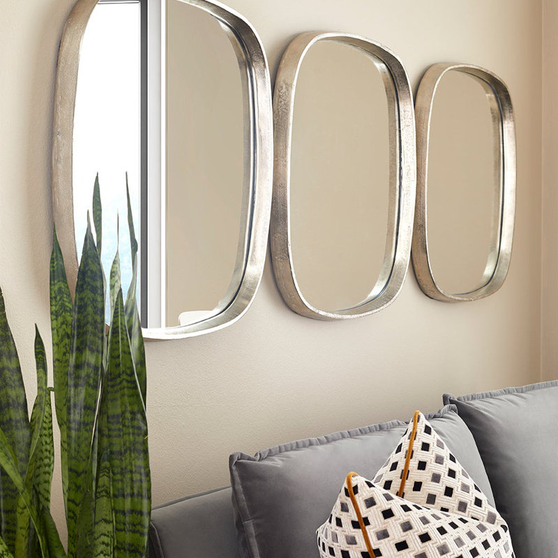 Kalmia Square Metal Beveled Mirror