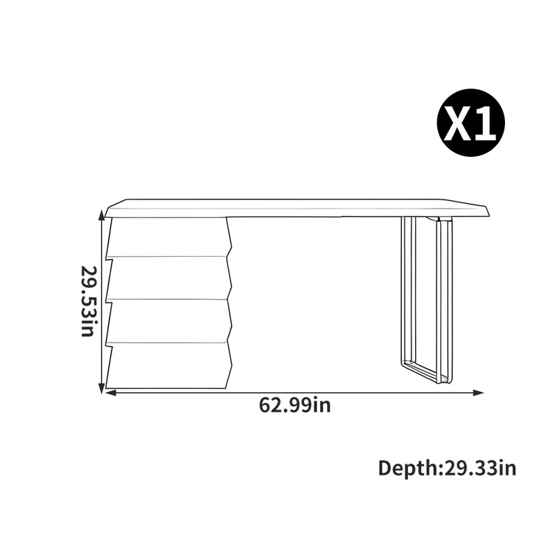 Italian style light luxury desk