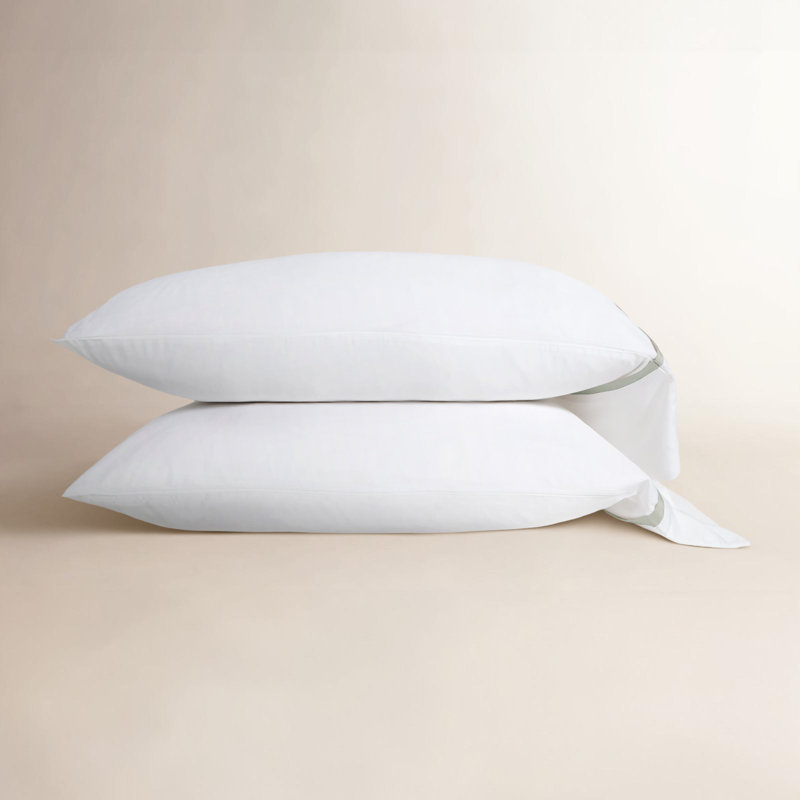 Langston Sheet Set, King, White/Sea Glass