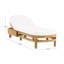 Chaise longue Everlee, toile Sunbrella teck naturel FSC Everlee-1904841066