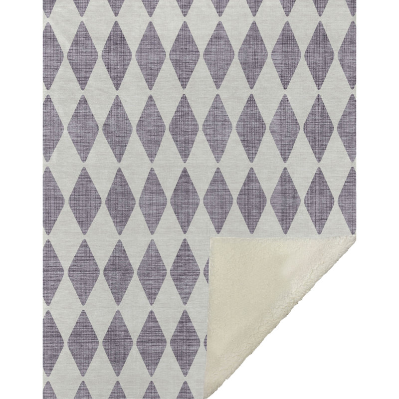 Jeté en sherpa Addison ASB578, Mauve