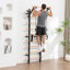 Barre de décrochage d'entraînement à la maison pour salle de gymnastique à fixation murale avec barres de traction réglables et sangles de résistance, capacité maximale de 286 lb