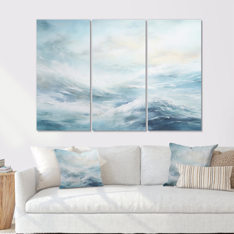 «Blue Storm Charm», impression d'art mural, Toile tendue, H 32 po x l 48 po x P 1 po
