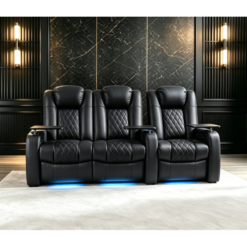 Fauteuil de cinéma inclinable Power Zero Gravity, Noir, noir, noir, noir