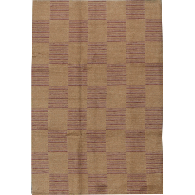 Gabbeh Wool Checkered Area Rug