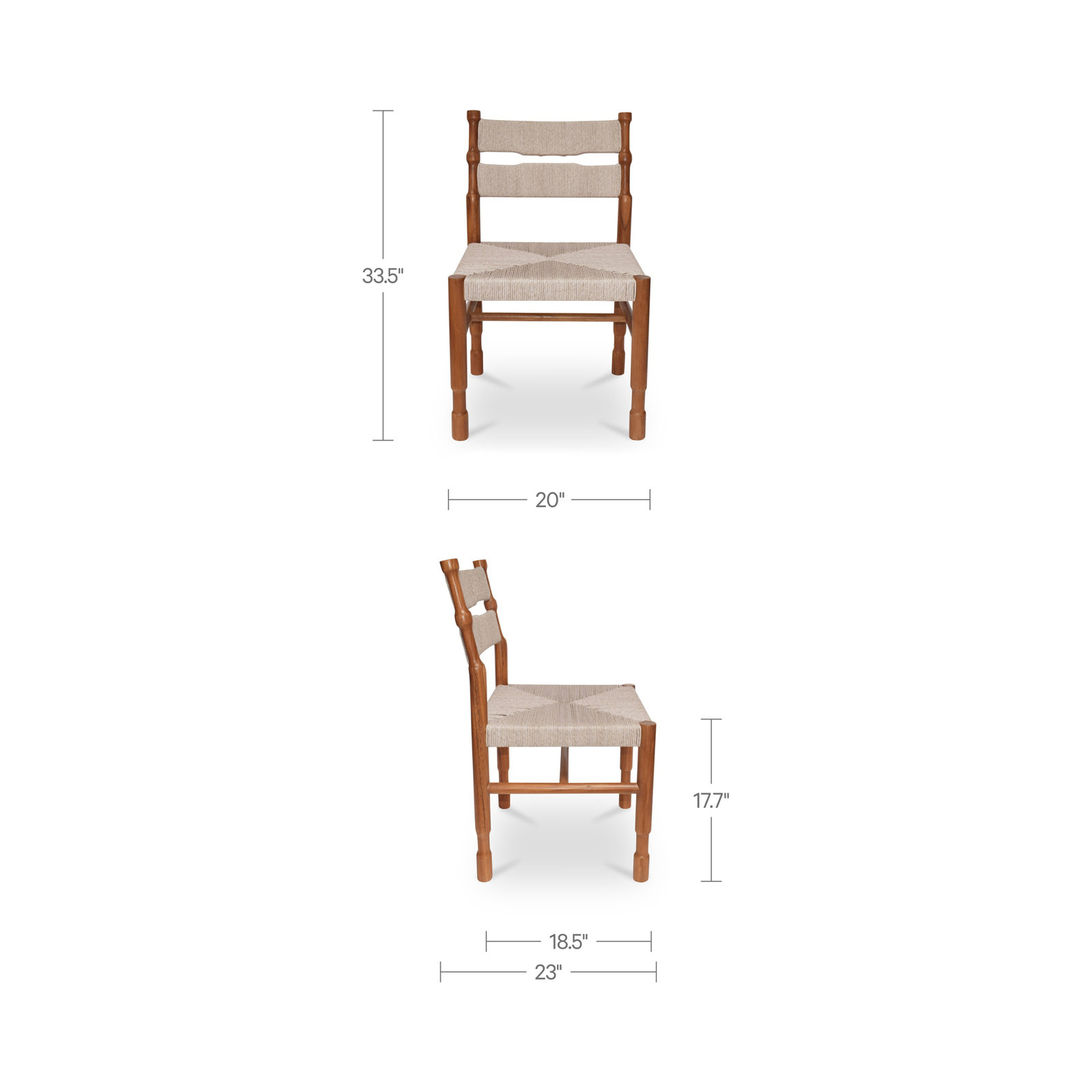 Bronson Teak Patio Side Chair