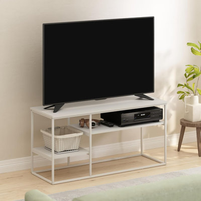 Home Imports EmporiumModern Lifestyle TV Stand in Solid White for 50 Inch TV