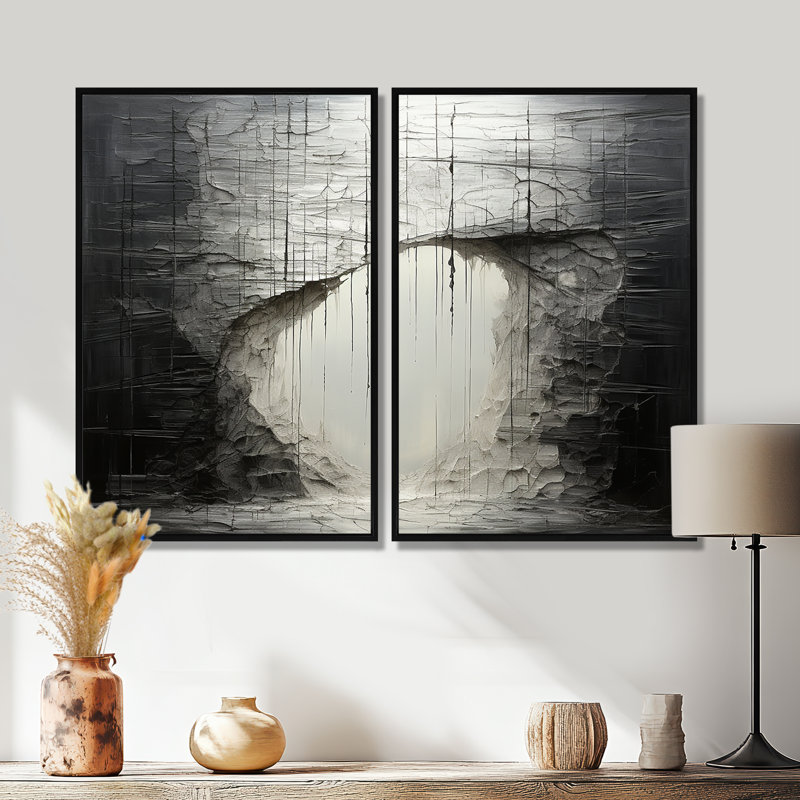Minimalisme, solitude, méditation, impression sur toile, Noir, H 36 po x l 48 po, Reproduction encadrée sans passe-partout