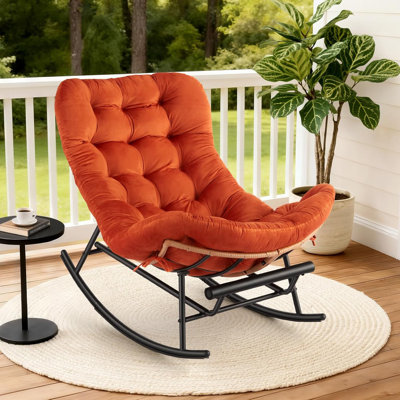 Chaise berçante surdimensionnée avec repose-pieds Papasan