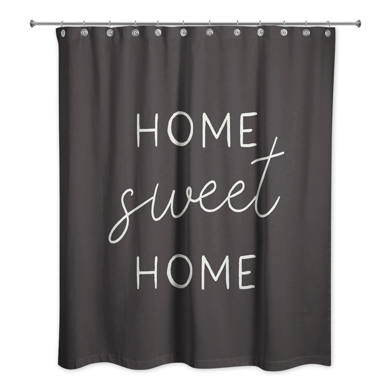 Rideau de douche simple Perine, Noir