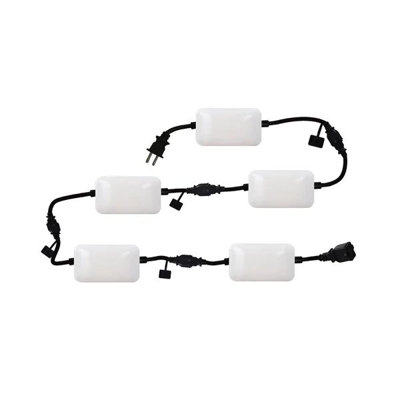 Charissa Linkable 50ft LED Construction String Light, String Work Light with 5 Adjustable Light Heads, 7500 Lumen