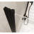 28x72 Inch Shower Door With Pivot Mechanism, Black Aluminum Frame, 1/4" Tempered Glass, Film, Water - Blocking Strip, Smooth Swing For Bathroom Improvement Featuring Half 6mm Transparent Raised Shock