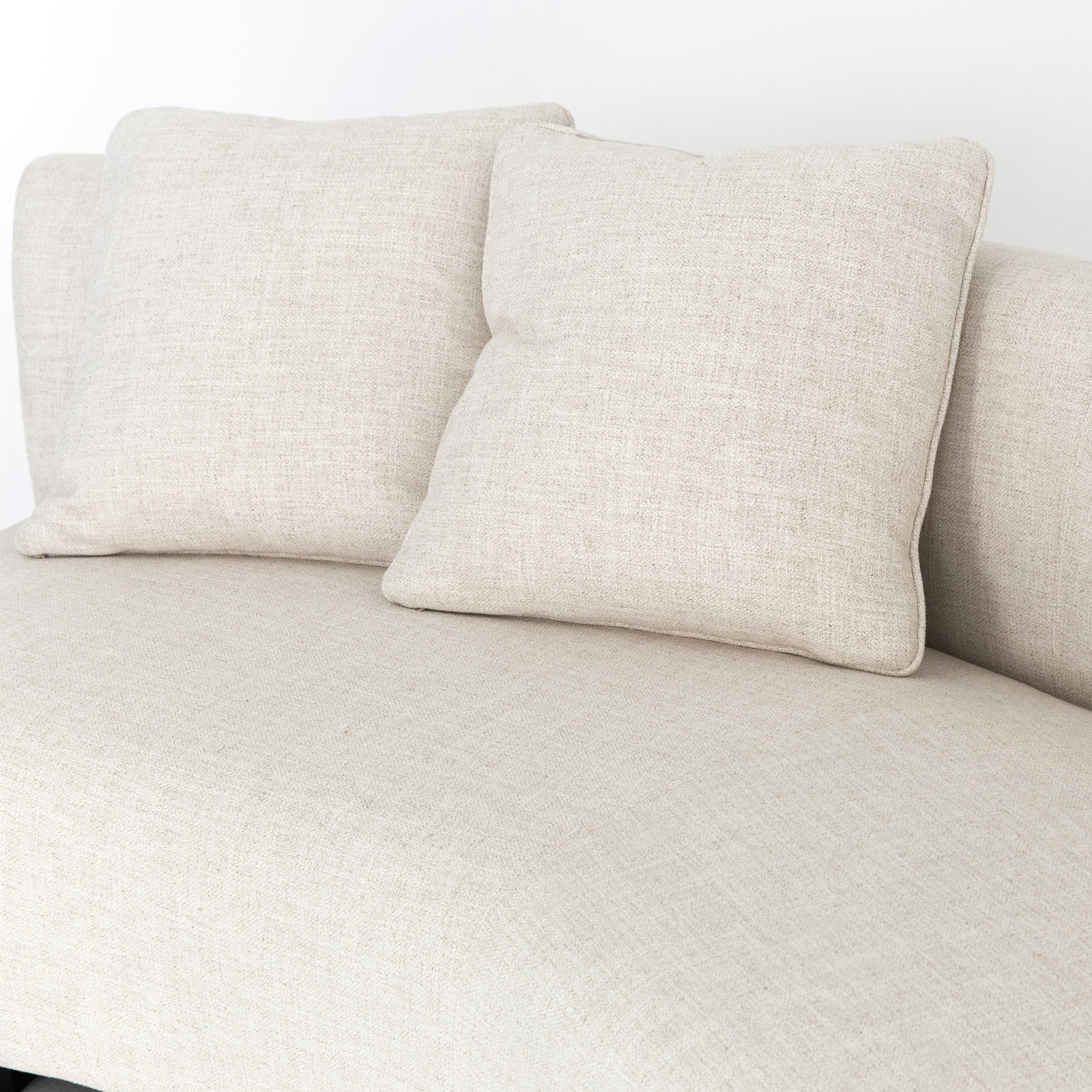 Fremont Modular Upholstered Sectional, Dover Crescent White Rayon / Viscose