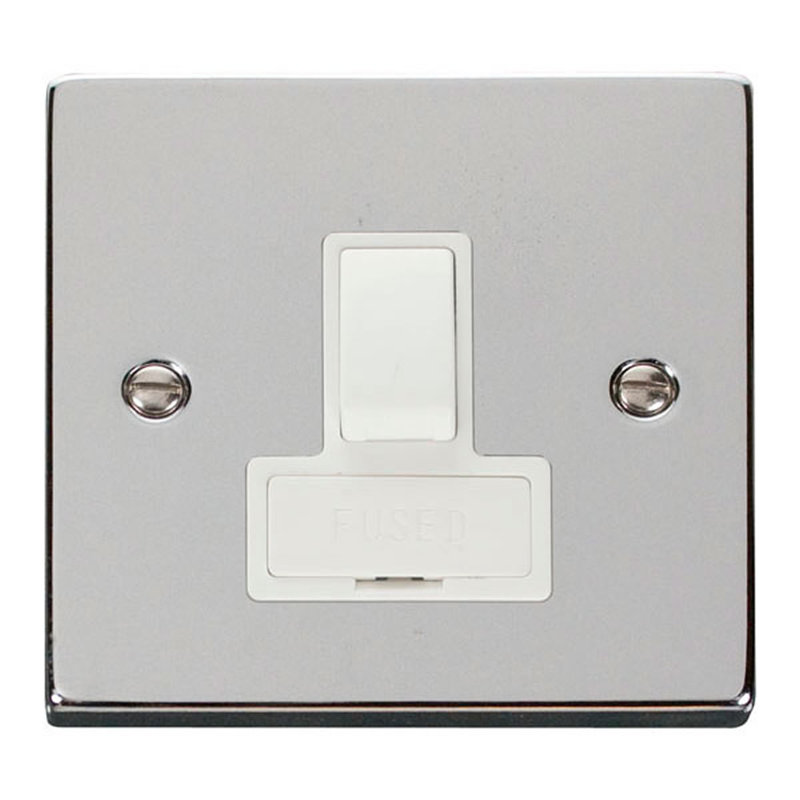 Polished Chrome 13A Fused Connection Unit Switched