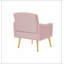 Fauteuil en velours avec pieds en métal-2059484689
