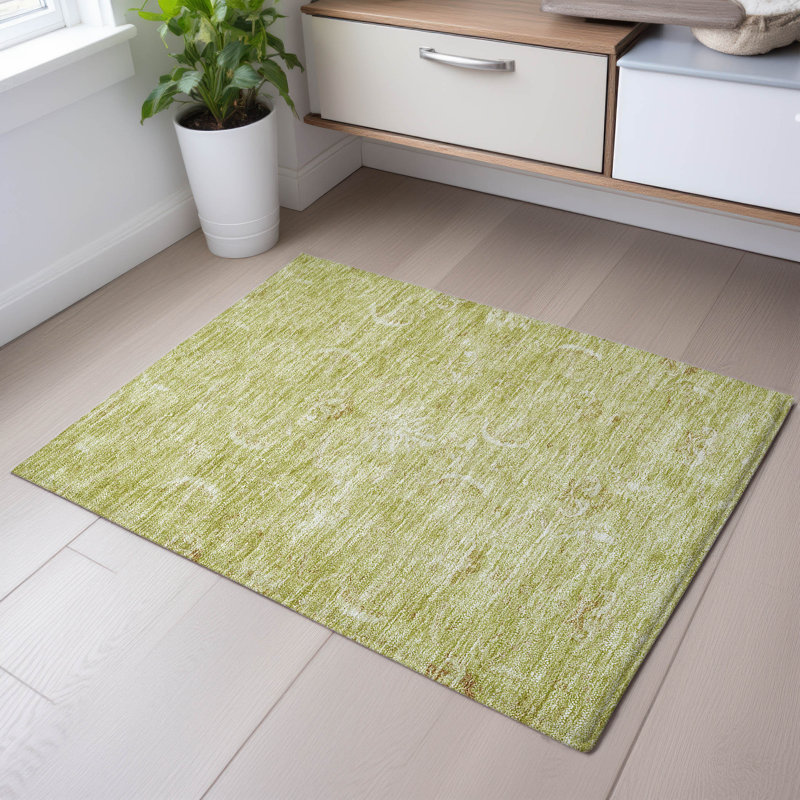 Premium Machine Washable Dahl AMF1083 Damask Rug, Rectangle 1'8" x 2'6"