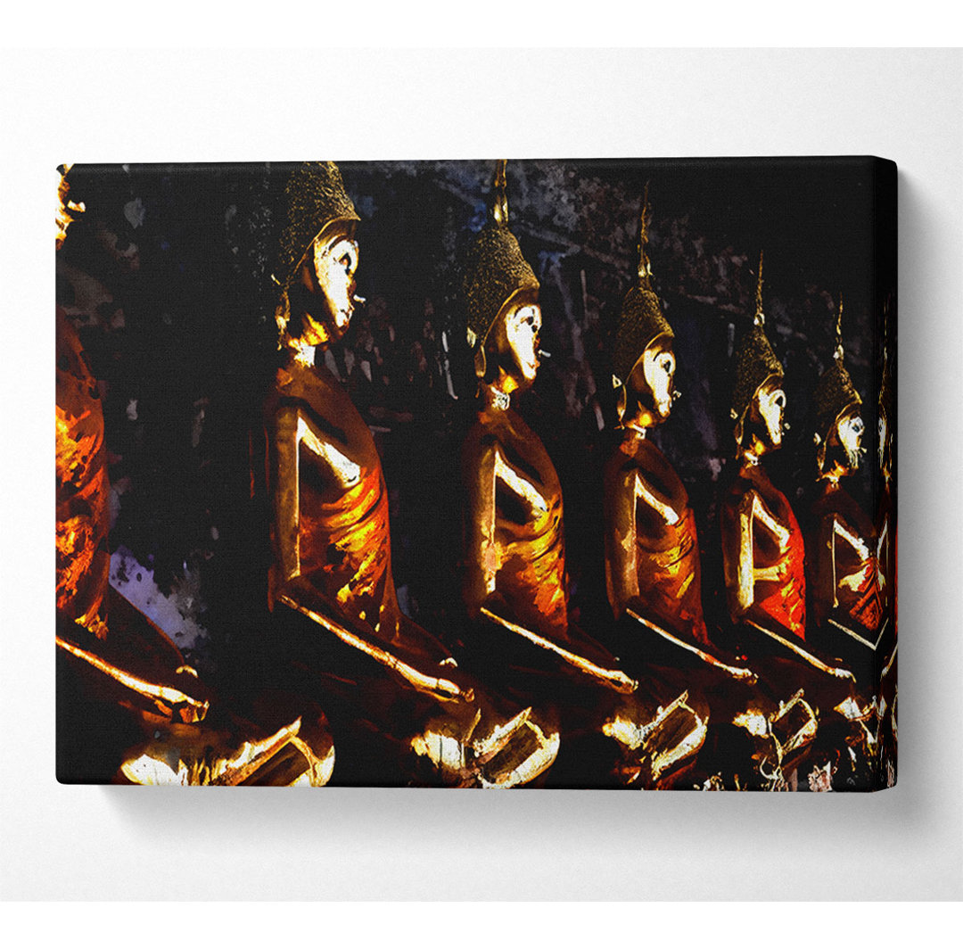 Das Licht des goldenen Buddhas - Leinwanddrucke auf Leinwand