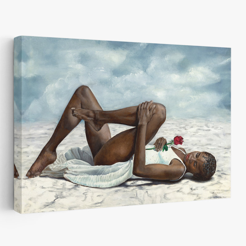 La rose - art romanesque afro-américain, H 16 po x l 24 po
