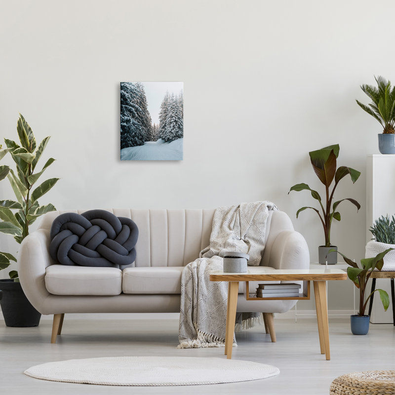 Snowy Ski Slopes sur impression sur toile, H 20 po x l 16 po x P 1,5 po