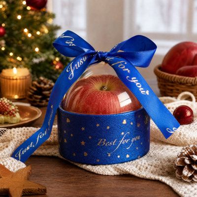 Christmas Eve Apples Gift Box Handheld Present Container Festive Treat Packaging Bag Reusable Party Favors Storage Supplies for Indoor Celebration Decoration Christmas Decor Gifts