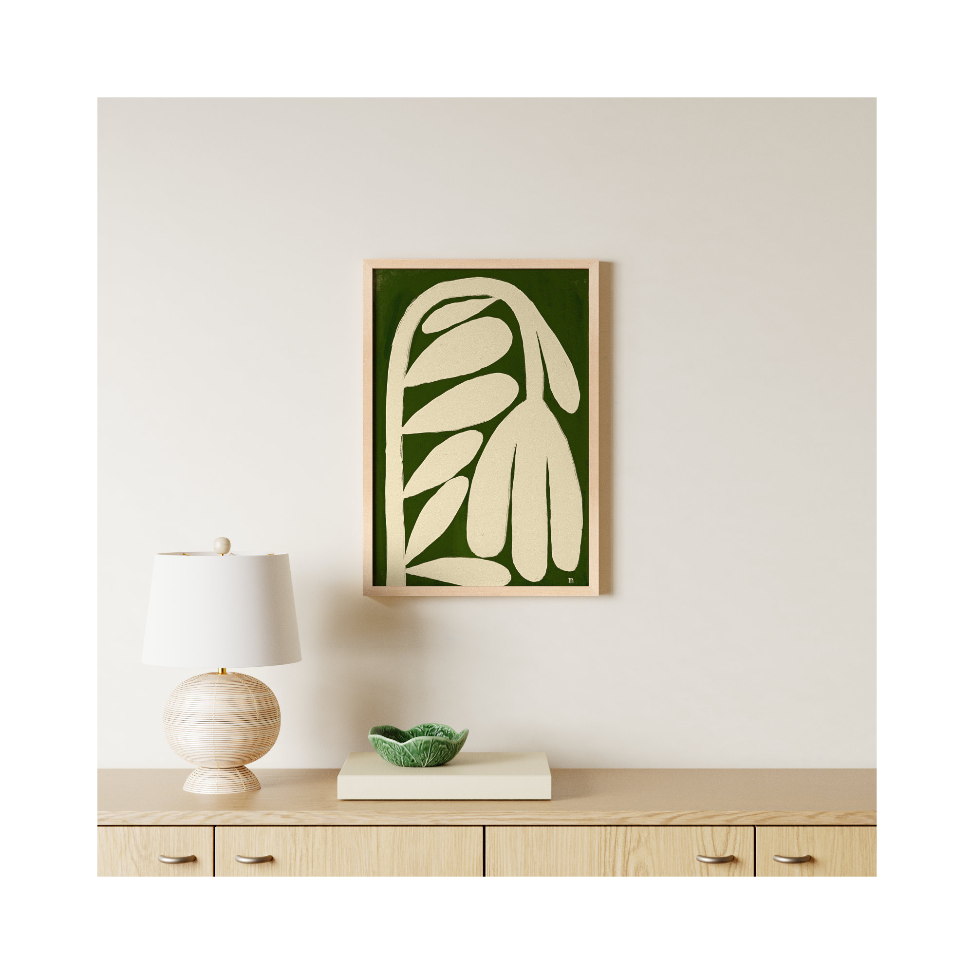 Tulip by StudioM, 25" H x 17.5" W x 1.25" D, Maple