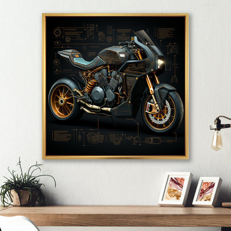 Classic Lavish, impression sur toile, Cadre flottant doré, H 24 po x l 24 po x P 1 po