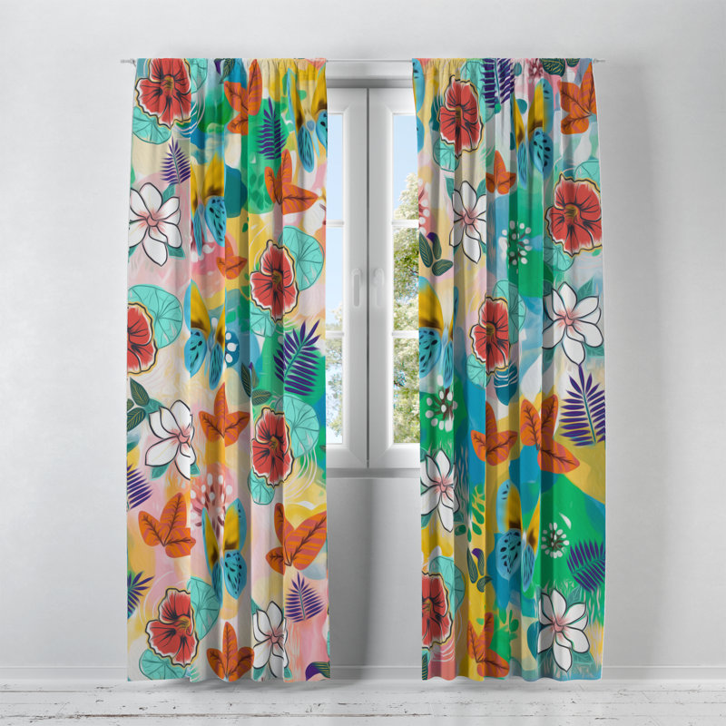 Semi Sheer Curtain Pair, 20" W x 52" L