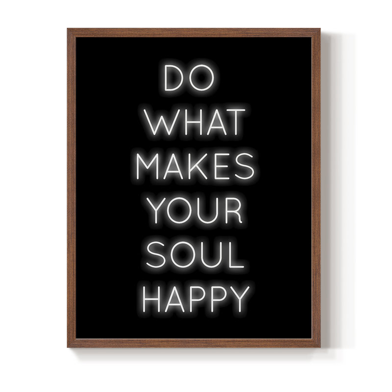 Soul Happy Framed Print - Solid Wood