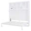 Grand lit escamotable mural avec tablettes supérieures et USB, blanc-4804126
