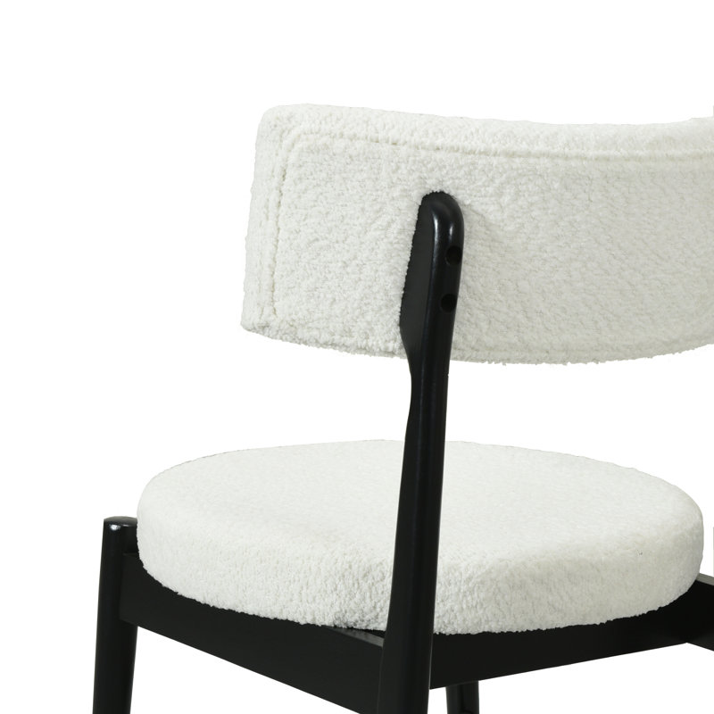 Tabourets de comptoir rembourrés en tissu Travares, Noir, noir, noir, noir