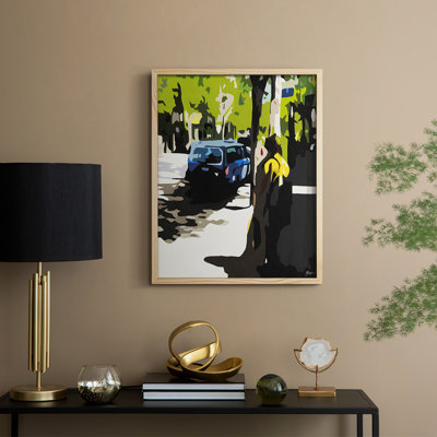 A Volvo in Ballard Framed Print - Solid Wood