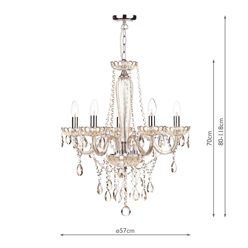 Macdougall 5 - Light Candle Style Chandelier