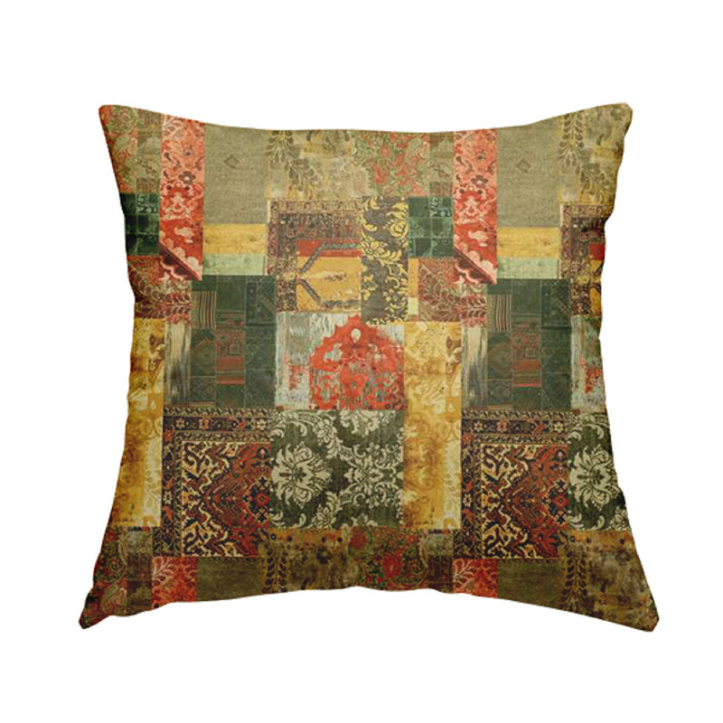 Fidel Patchwork Square Throw Cushion, 55cm H x 55cm W x 5cm D
