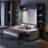Queen Size Murphy Bed With Couch, Lights And Bookcase-1350921776