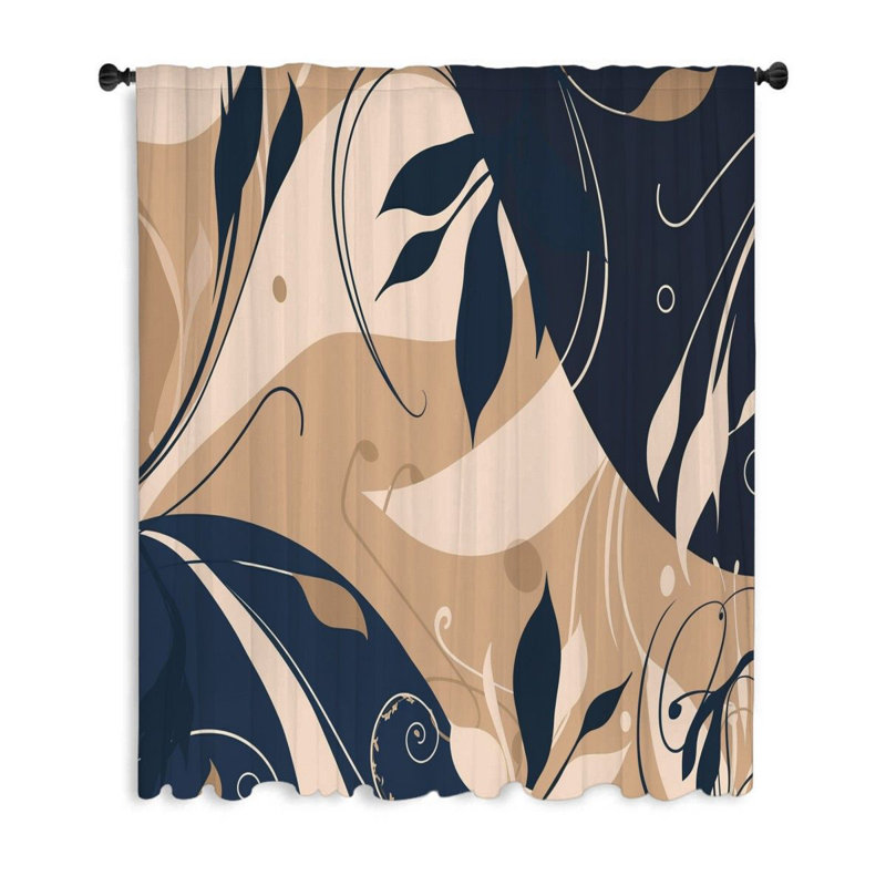 Rideau transparent en polyester Christene, L 50 po x L 96 po