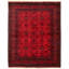 Tapis de zone en laine rouge 5 pi 11 po x 7 pi 5 po à la main one-of-kind-noué la 2010s esari Allaina