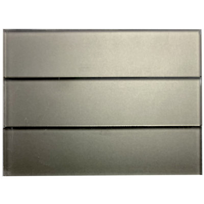 Carrelage mural de cuisine et de salle de bain à bord droit en verre de qualité diamant 2 po x 8 po Forever Matte