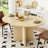 Space-Saving Foldable Round-to-Oval Dining Table, 35.4" Round/47.2" Oval, Light Oak Finish, Compact Drop-Leaf Design for Small Kitchen & Dining Areas