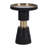 Avel Modern Mango Wood and Iron Accent Table with Sculptural Base and Mixed Material Design