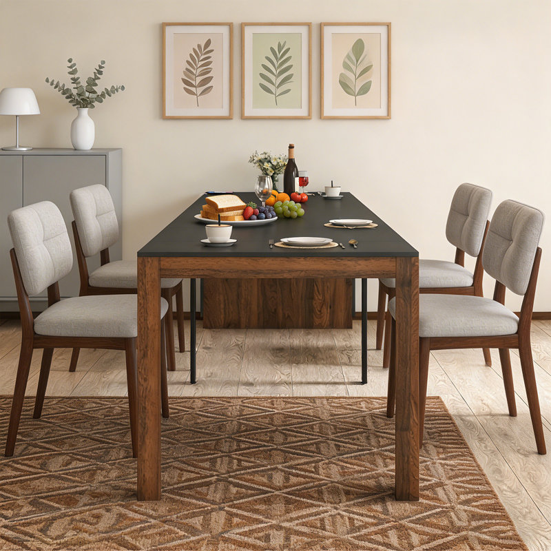 Table de salle à manger extensible, console pliante Transformer pour 2 à 10 personnes, table de salle à manger peu encombrante pour appartements et maisons, noyer